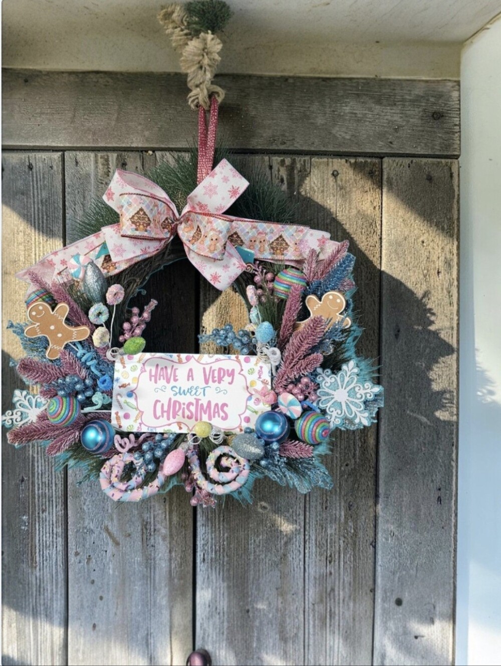 Candyland Christmas wreath